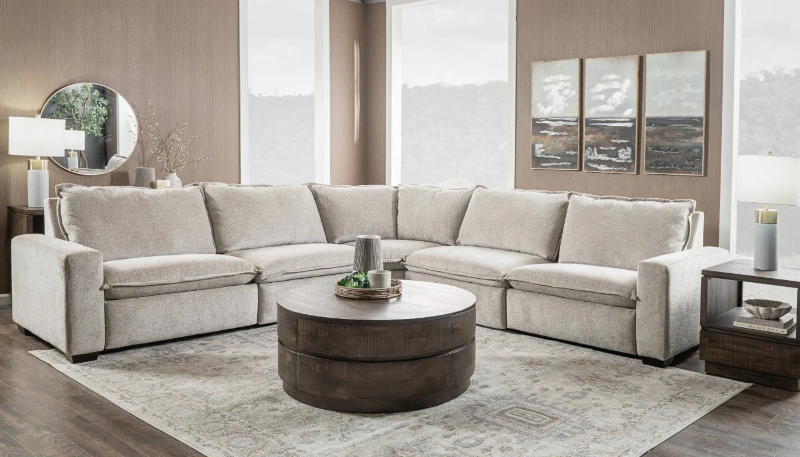 Z Loveshack 5-Piece Reclining Sectional - LARDSLVS+WEDSLVST+ARCDSLVSx2+RARDSLVS