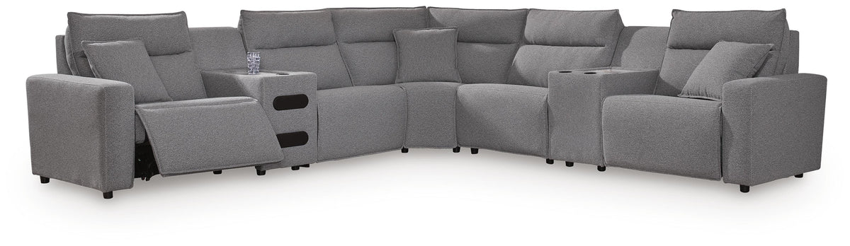 Modmax II 7-Piece Power Reclining Sectional with Audio Consoles - 65906S48