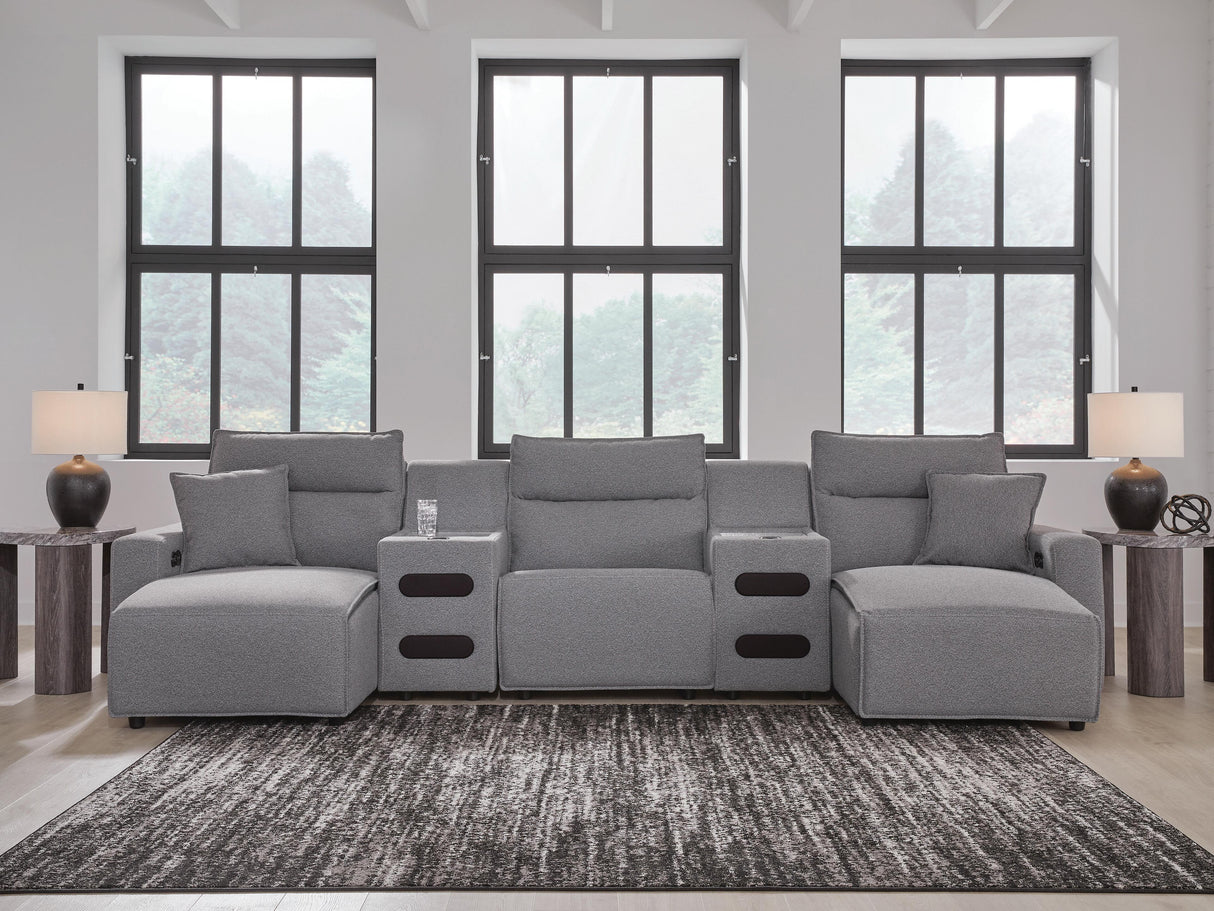 Modmax II 5-Piece Power Reclining Sectional with Chaise and Audio Consoles - 65906S15