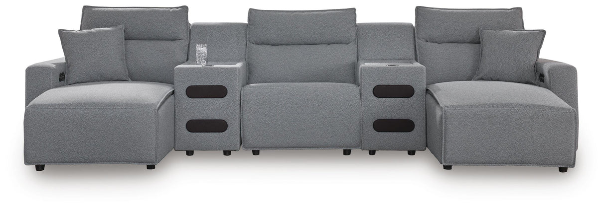 Modmax II 5-Piece Power Reclining Sectional with Chaise and Audio Consoles - 65906S15