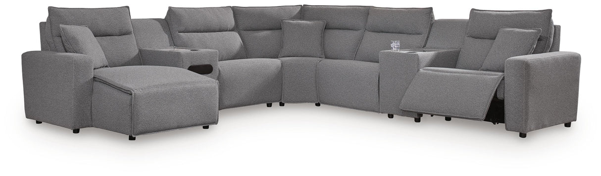 Modmax II 7-Piece Power Reclining Sectional with Chaise and Audio Console - 65906S43