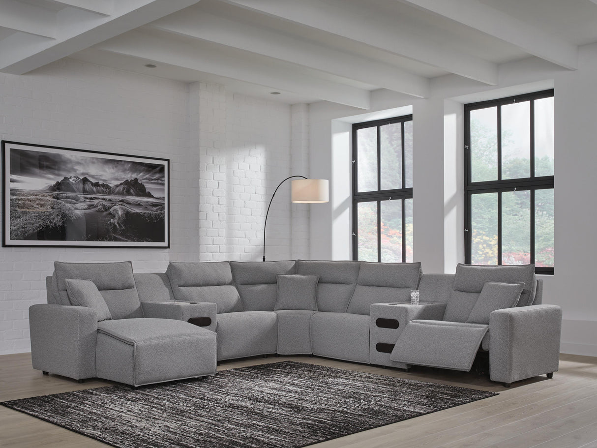 Modmax II 7-Piece Power Reclining Sectional with Chaise and Audio Consoles - 65906S20