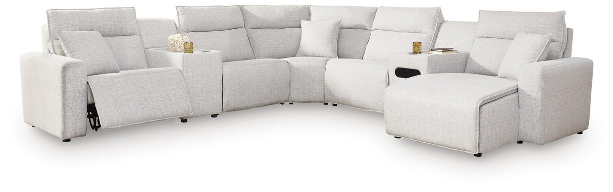 Modmax II 7-Piece Power Reclining Sectional with Chaise and Audio Console - 65907S45