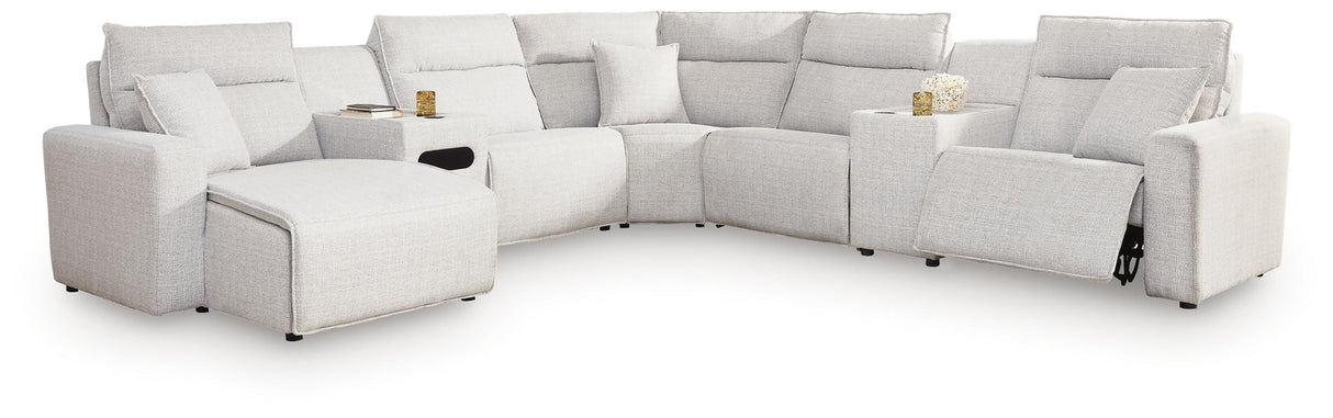 Modmax II 7-Piece Power Reclining Sectional with Chaise and Audio Console - 65907S43