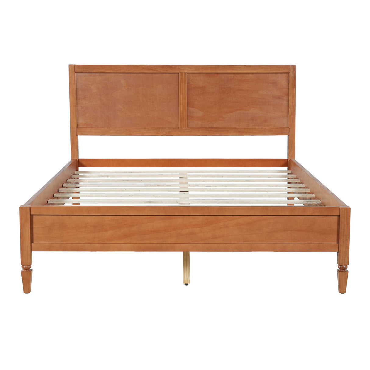Classic Platform Bed Frame With Panel Headboard