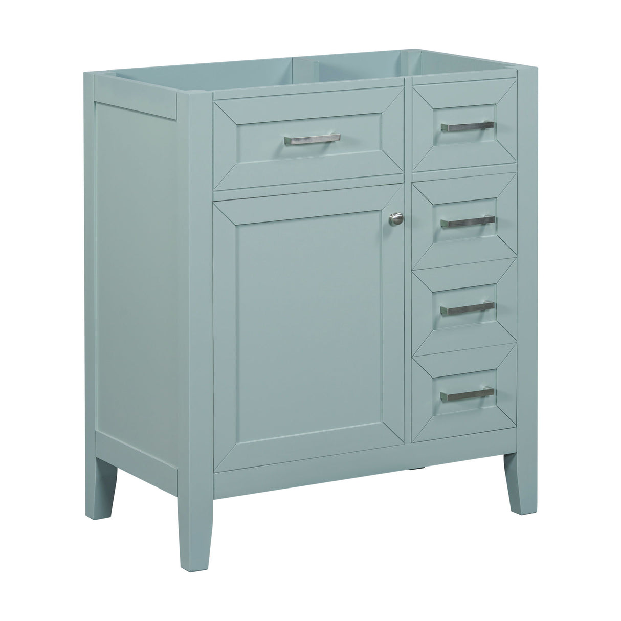 Modern Bathroom Vanity Base Only With Drawers, Freestanding Design