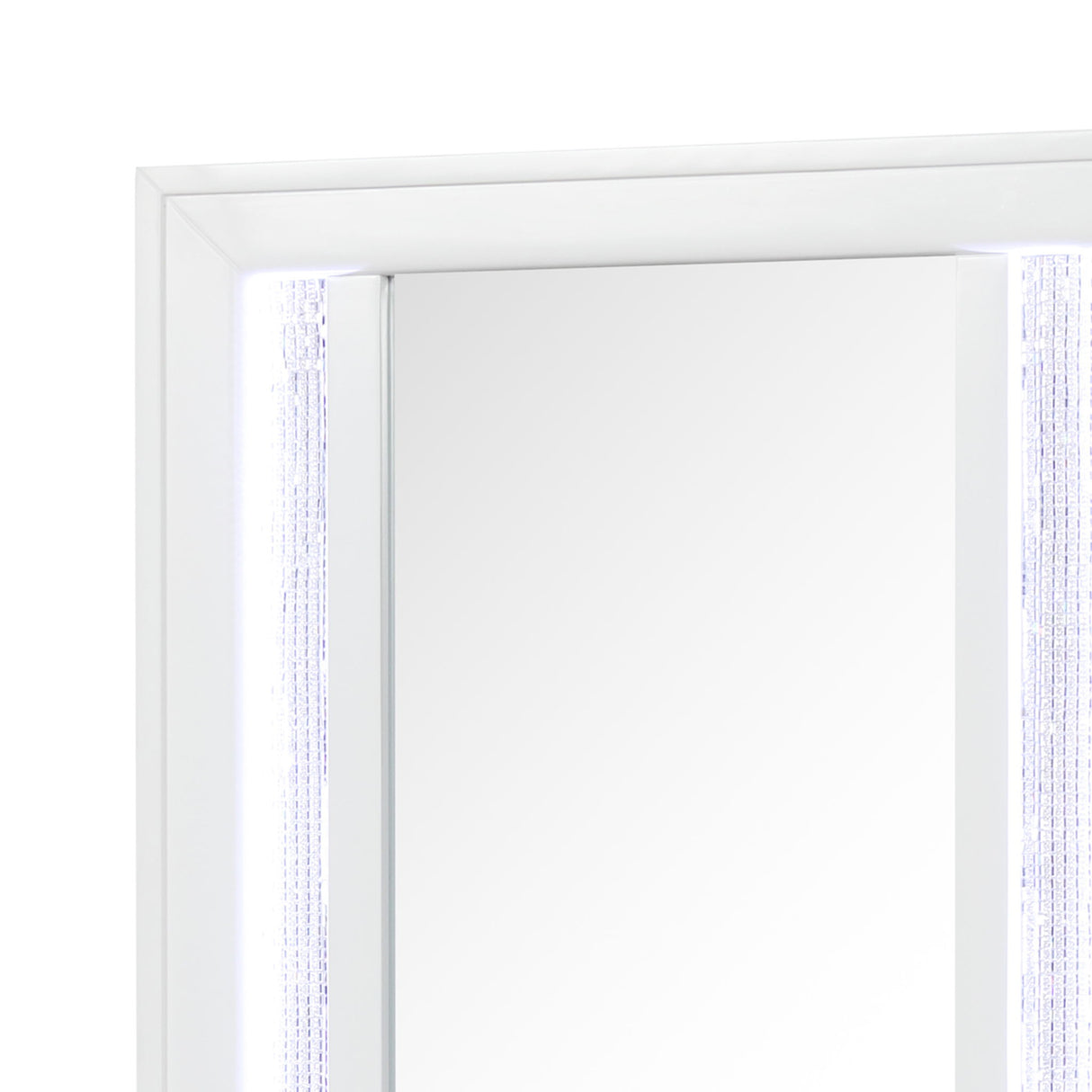 Abigale - Nightstand Top Mirror With LED Lighting (Only Mirror Top) - White