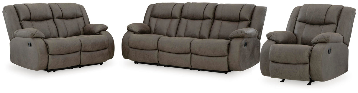 First Base Reclining Sofa, Loveseat and Recliner - 68804U2