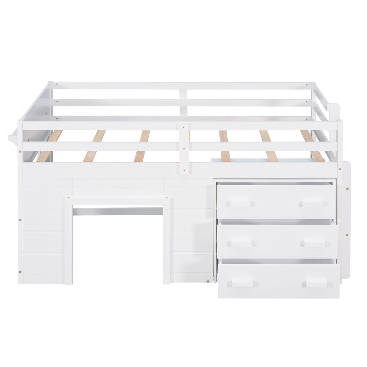 Loft Bed With Cabinet And Shelf