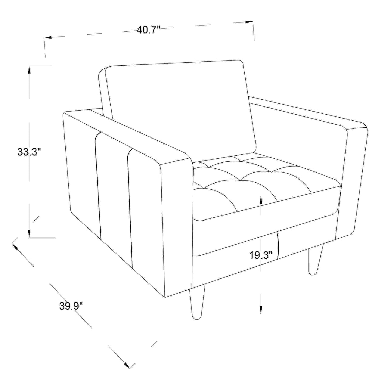 Catherine - Lounge Chair - Brown / Tan