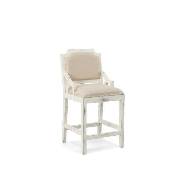 ZVD CAMRY WHITE STOOL 30 W/BACK - BAR30NWB