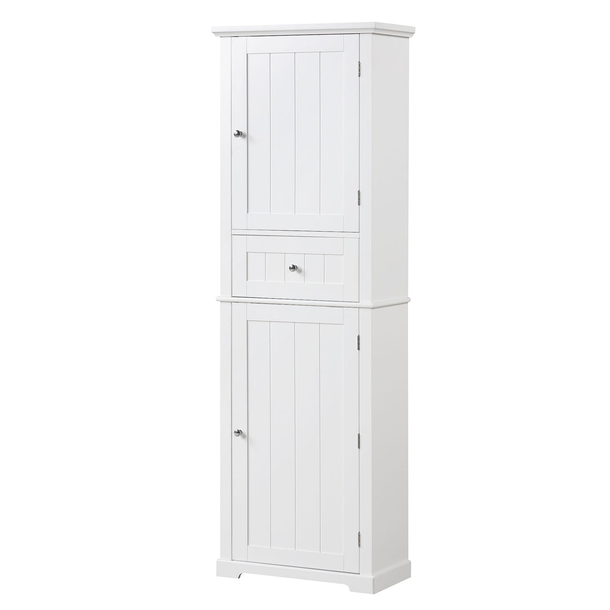 Tall Freestanding Bathroom Storage Cabinet With Drawer And Adjustable Shelf