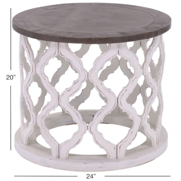 VO BROCADE NW/GRANITE END TABLE - BROENWG