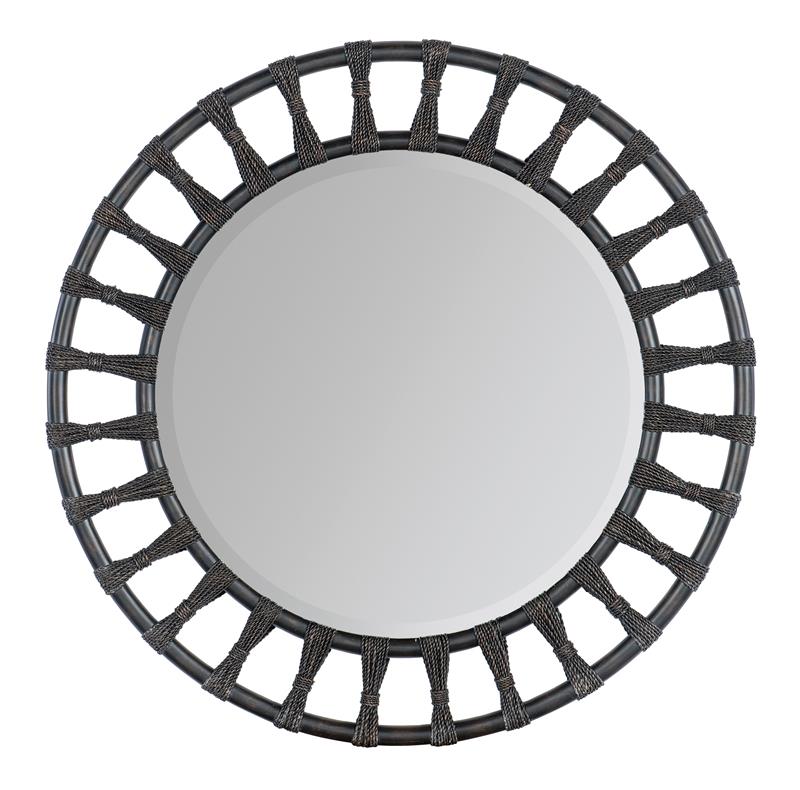 Retreat Pole Rattan Accent Mirror - 6950-90005-99