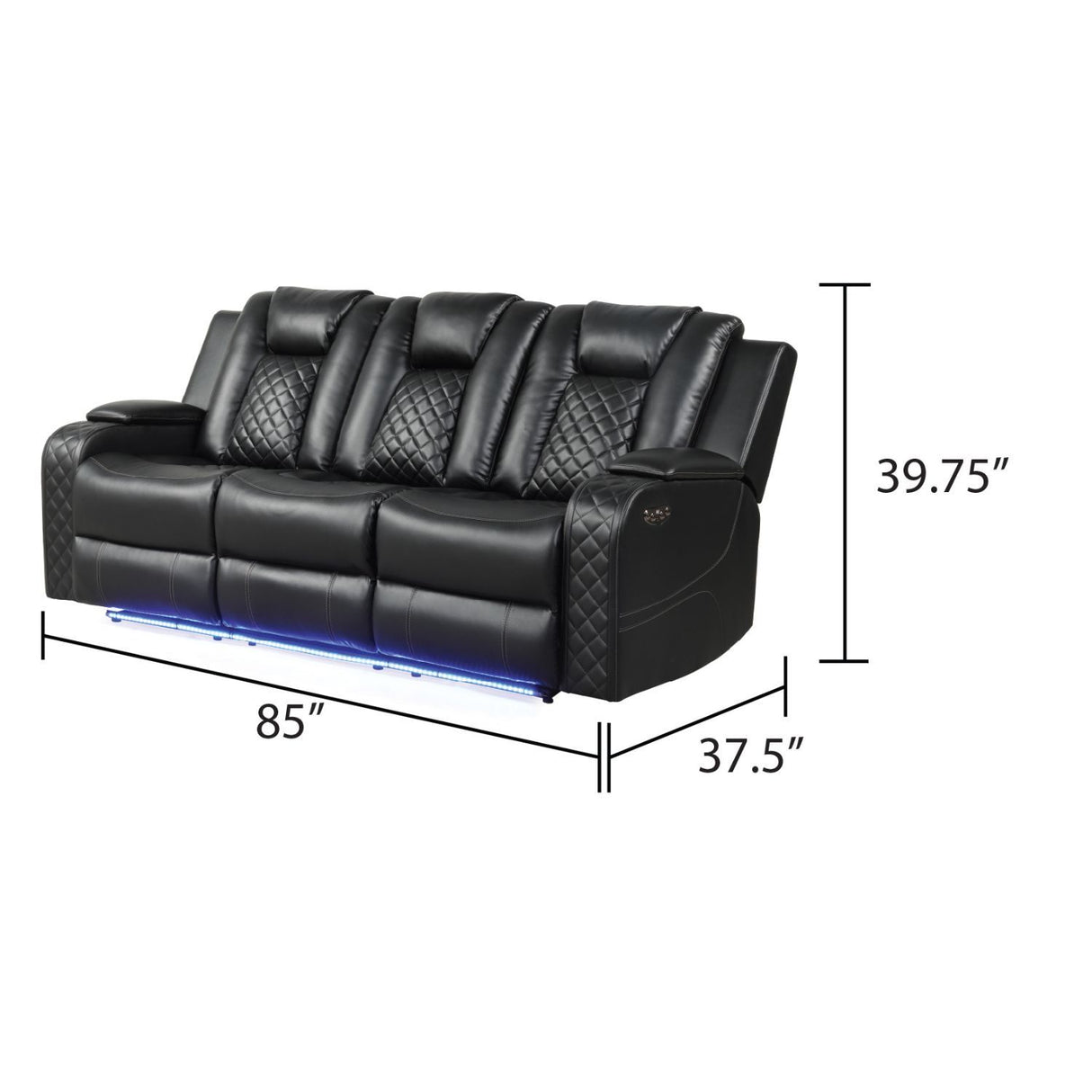 Benz - Power Reclining Sofa With LED Lighting