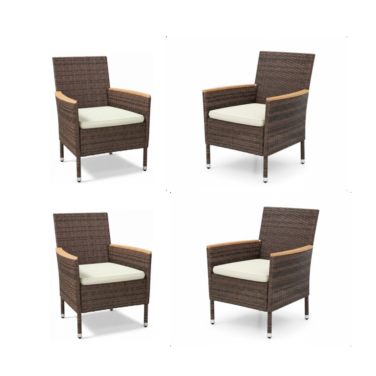 4 Piece All-Weather Patio Dining Chair Set