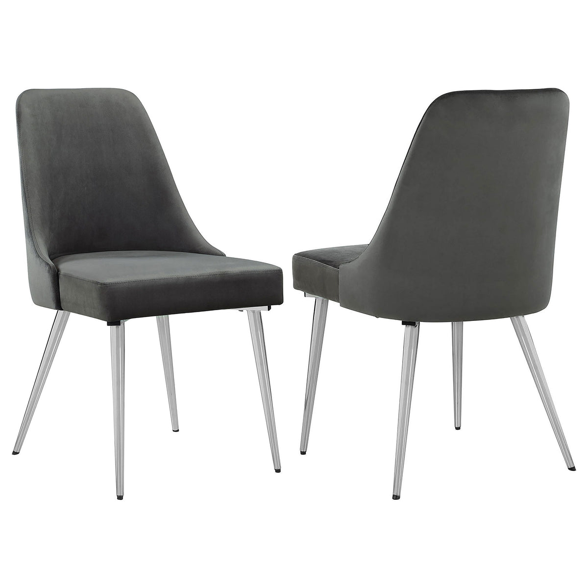 Side Chairs Upholstered With Tapered Legs (Set of 2)