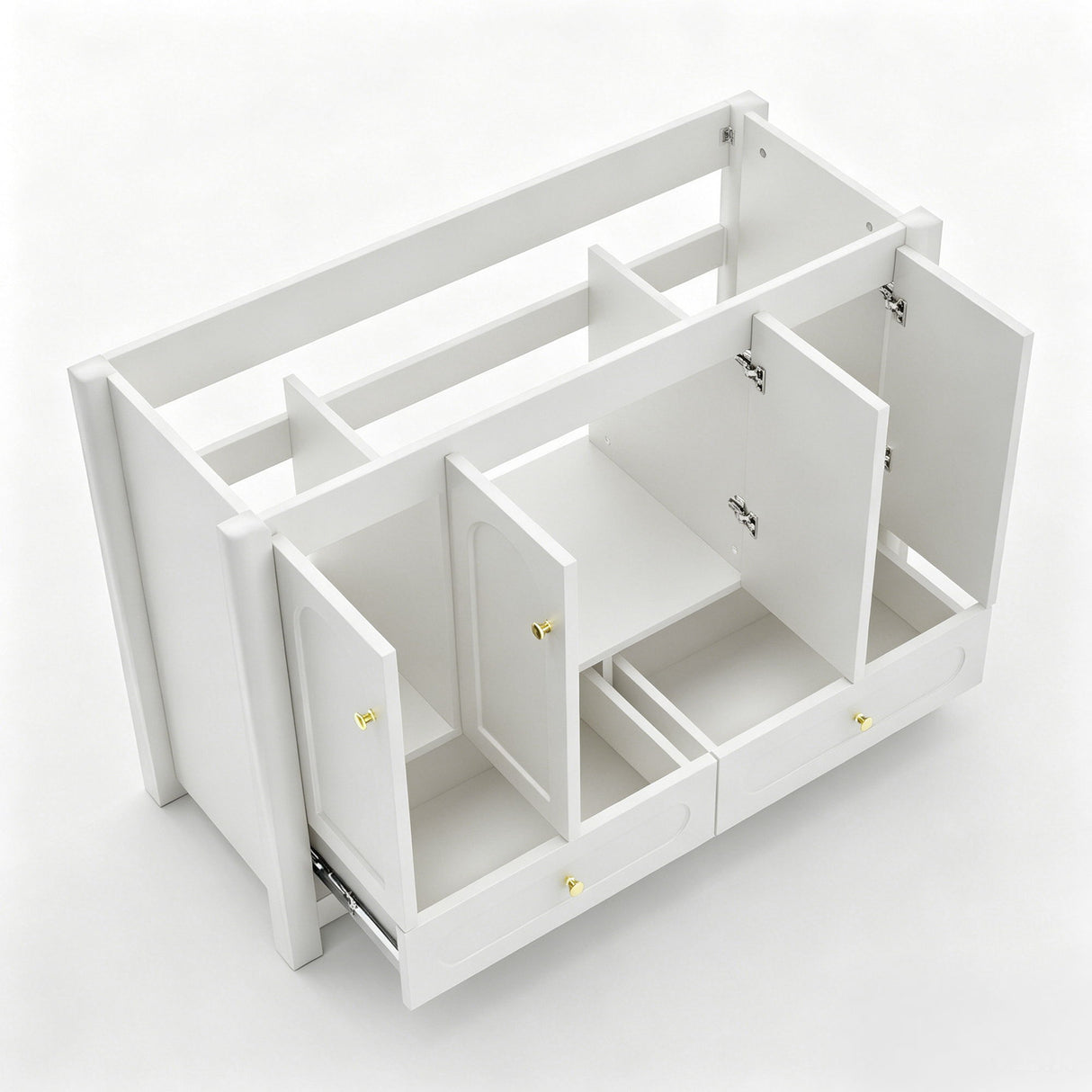 Bathroom Vanity With Sink Combo, 4 Soft Close Doors And 2 Drawers