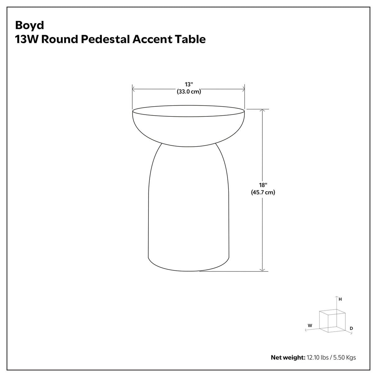 Boyd - Stripe Accent Table - Black