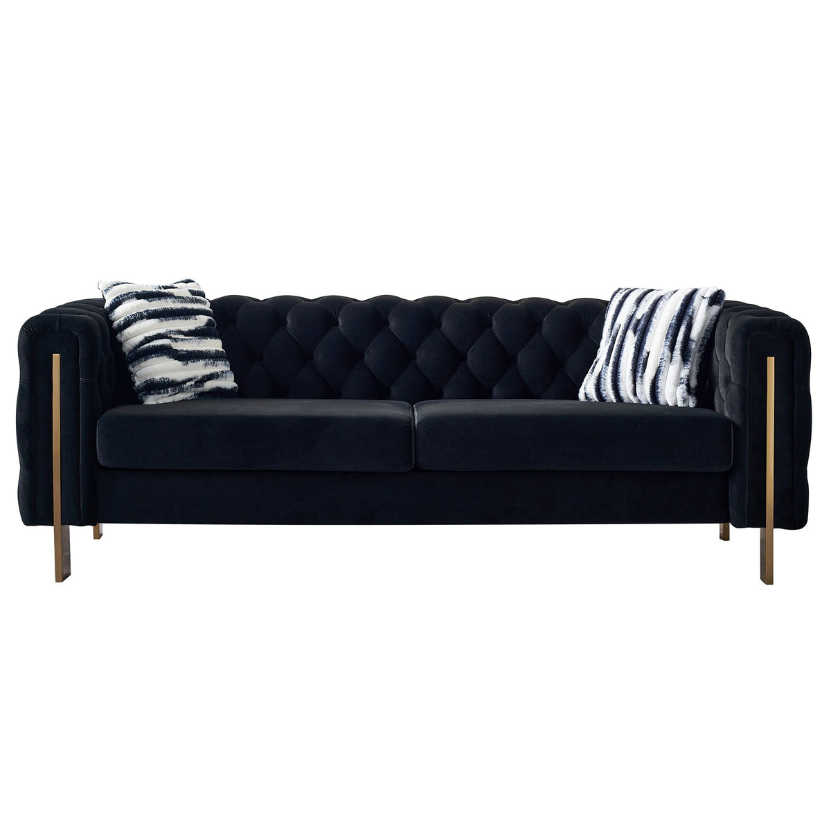 Chesterfield - Modern Tufted Living Room Sofa, 84.25''W Couch
