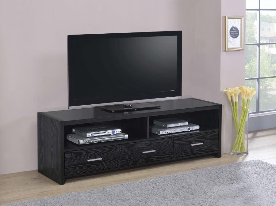 Alton 3-drawer Engineered Wood 61-inch TV Stand Black Oak - 700645