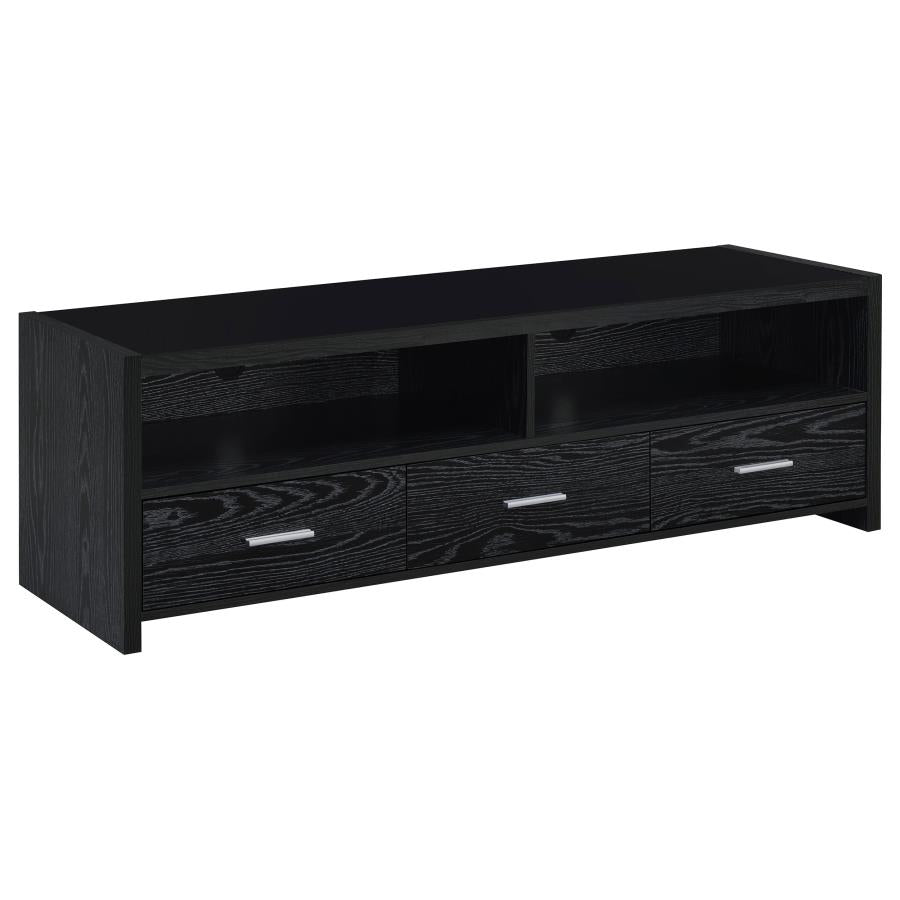 Alton 3-drawer Engineered Wood 61-inch TV Stand Black Oak - 700645