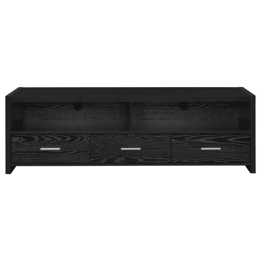 Alton 3-drawer Engineered Wood 61-inch TV Stand Black Oak - 700645