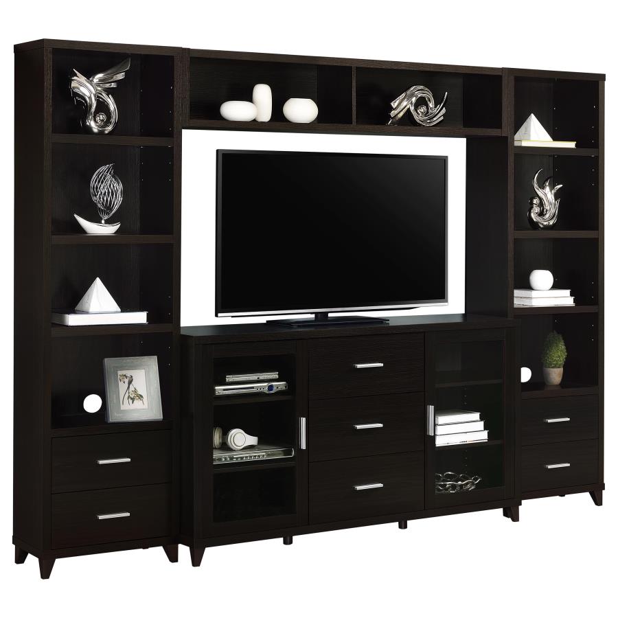 Lewes 4-piece 60-inch TV Entertainment Center Cappuccino - 700881-S4