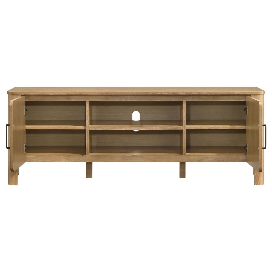 Rowe 65-inch 2-door Wood TV Stand Media Console Light Oak - 701652