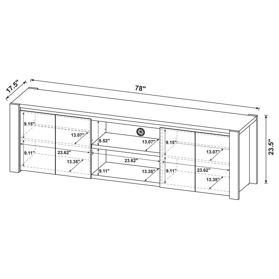 Laurelton 78-inch 4-door TV Stand Media Console Light Oak - 701653