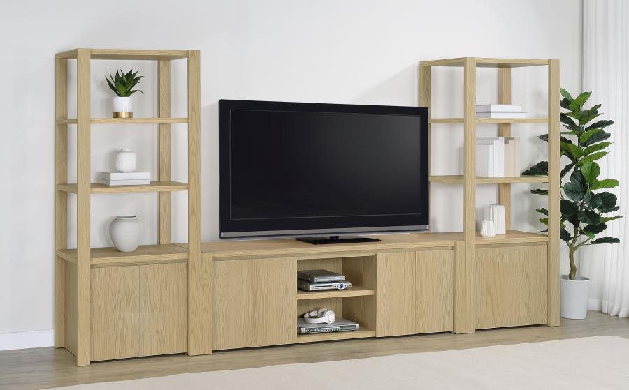 Laurelton 78-inch 4-door TV Stand Media Console Light Oak - 701653