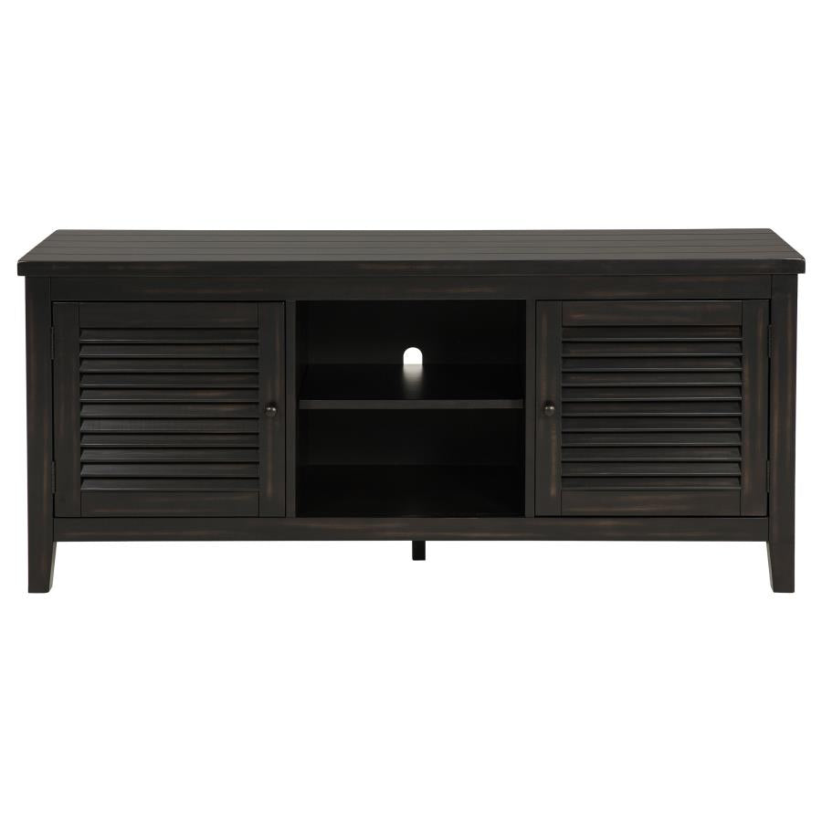 Concord 2-door 60-inch TV Stand Console Distressed Java - 701782