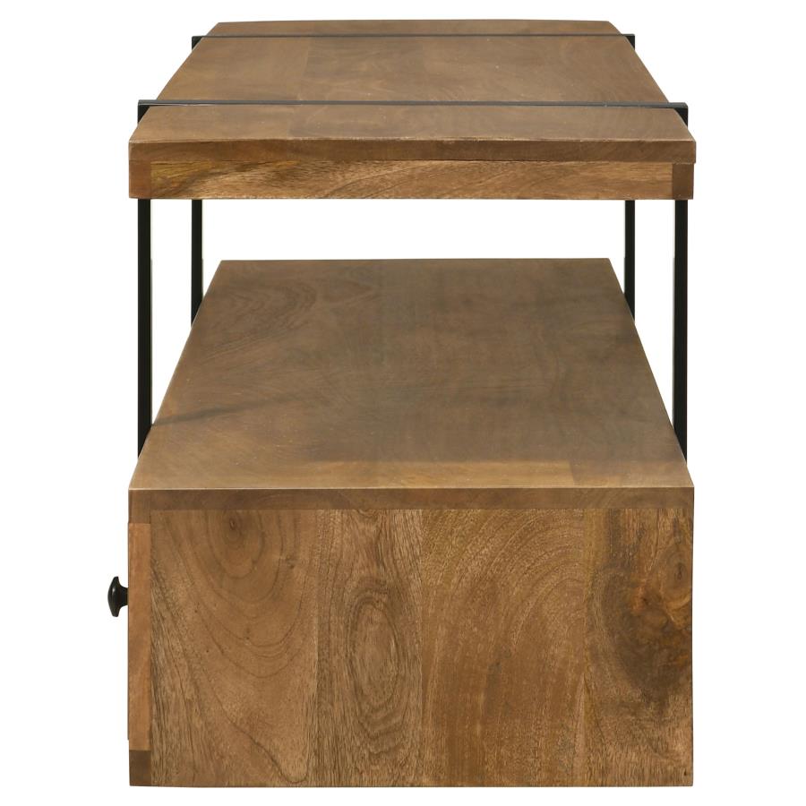 Otto 5-drawer Mango Wood 70-inch TV Stand Media Console Brown - 703243