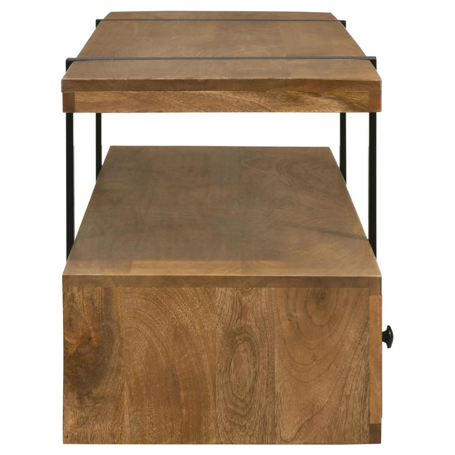 Otto 5-drawer Mango Wood 70-inch TV Stand Media Console Brown - 703243