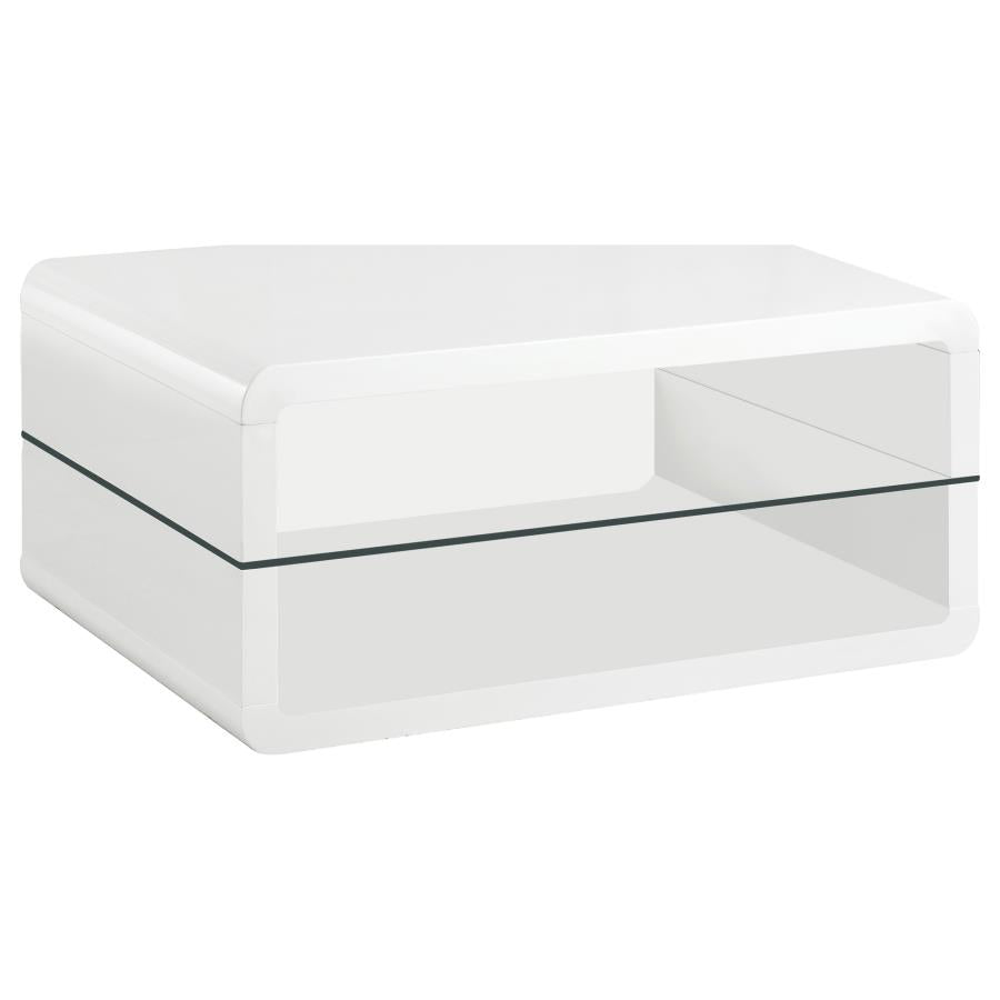 Elana 2-piece Coffee and End Table Set White High Gloss - 703268-S2