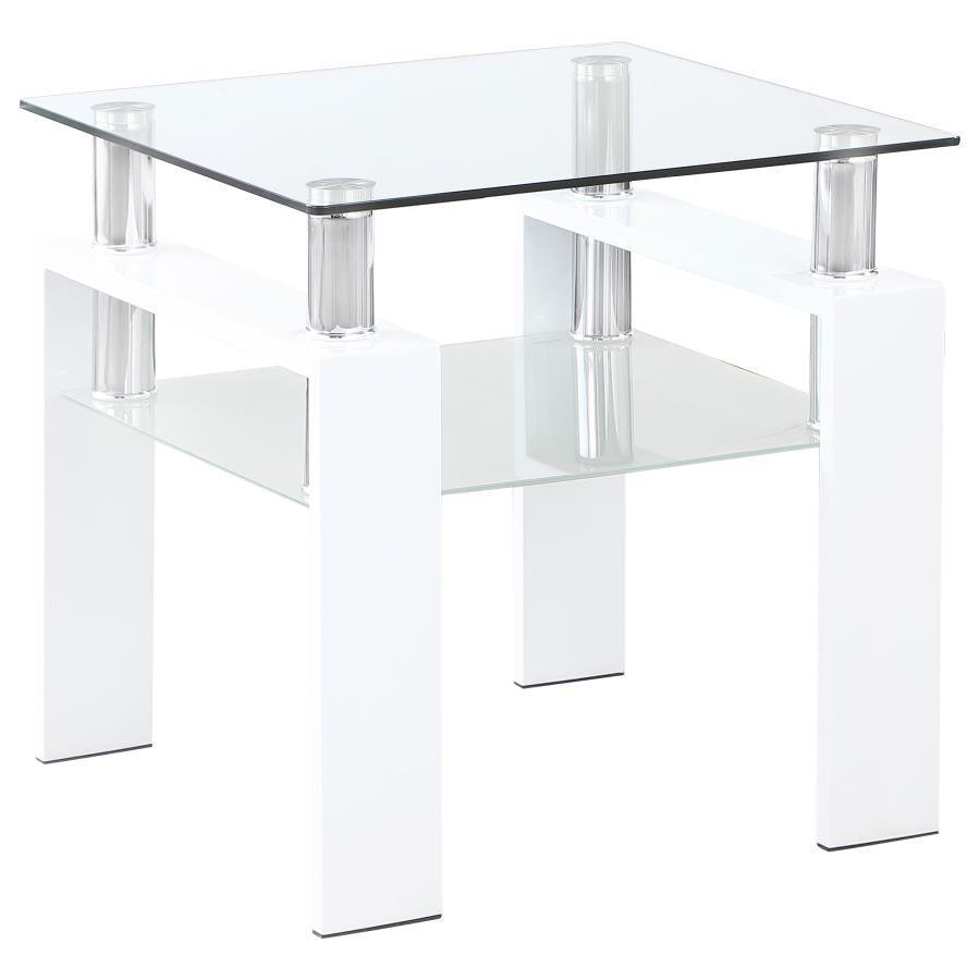 Dyer 2-piece Rectangular Coffee and End Table Set White - 703438-S2