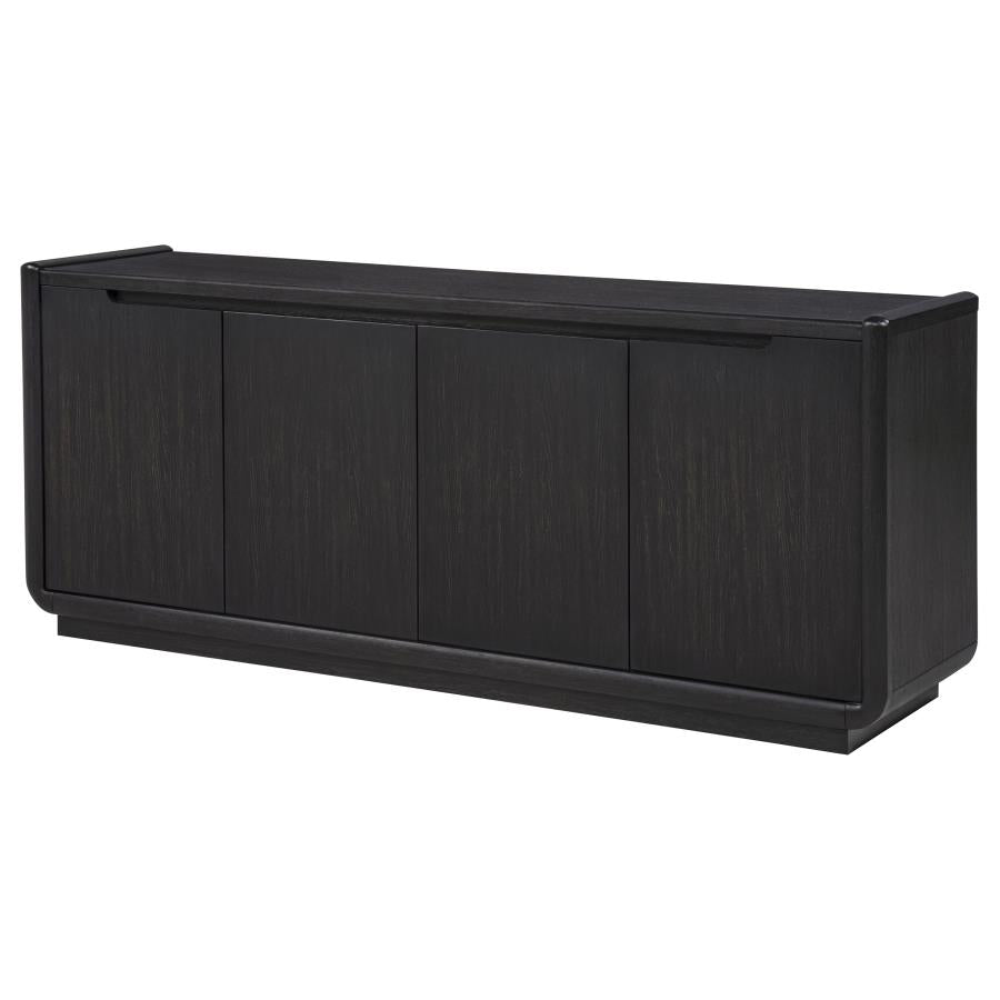 Leandro 72-inch 4-door TV Stand Media Console Burnished Black - 704633
