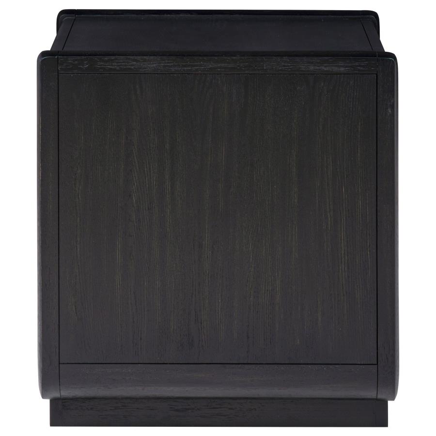 Leandro 1-drawer Wood Occasional Side End Table Burnished Black - 704637