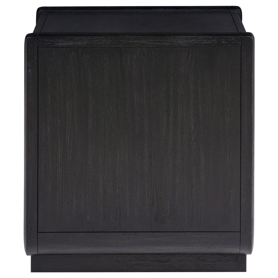Leandro 1-drawer Wood Occasional Side End Table Burnished Black - 704637