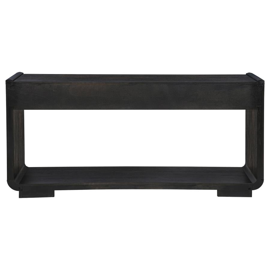 Leandro 2-drawer Entryway Sofa Console Table Burnished Black - 704639