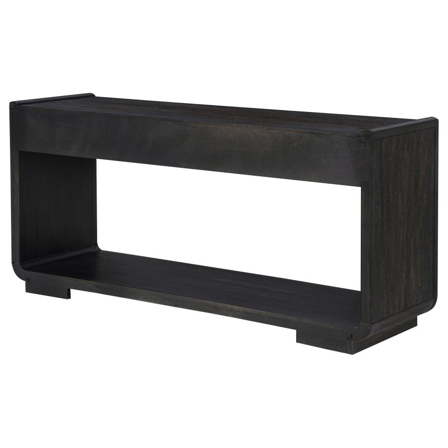 Leandro 2-drawer Entryway Sofa Console Table Burnished Black - 704639