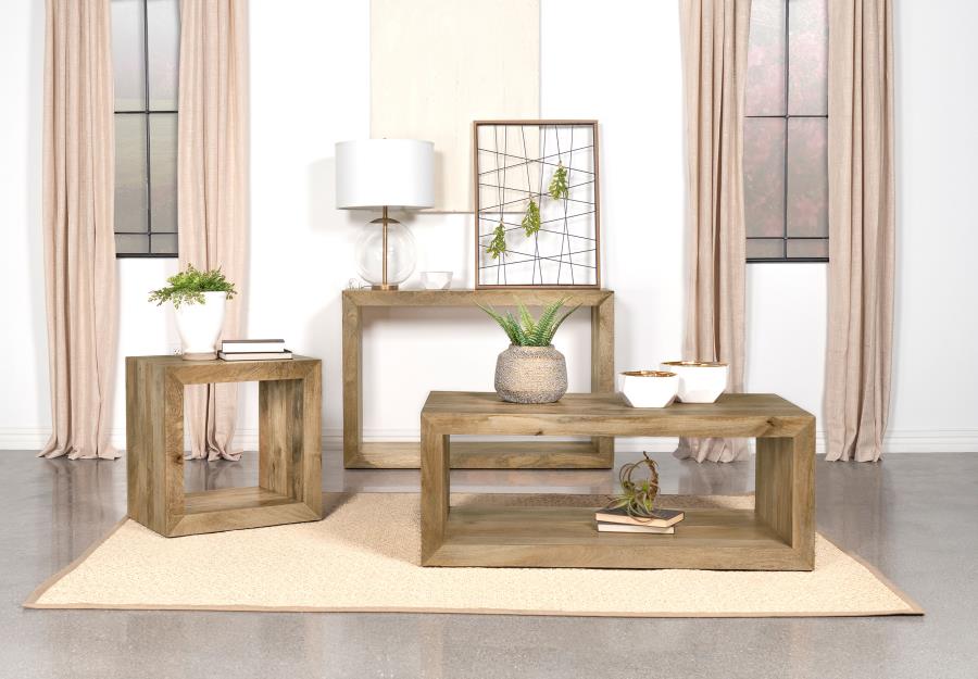 Benton Rectangular Solid Wood End Table Natural - 704837