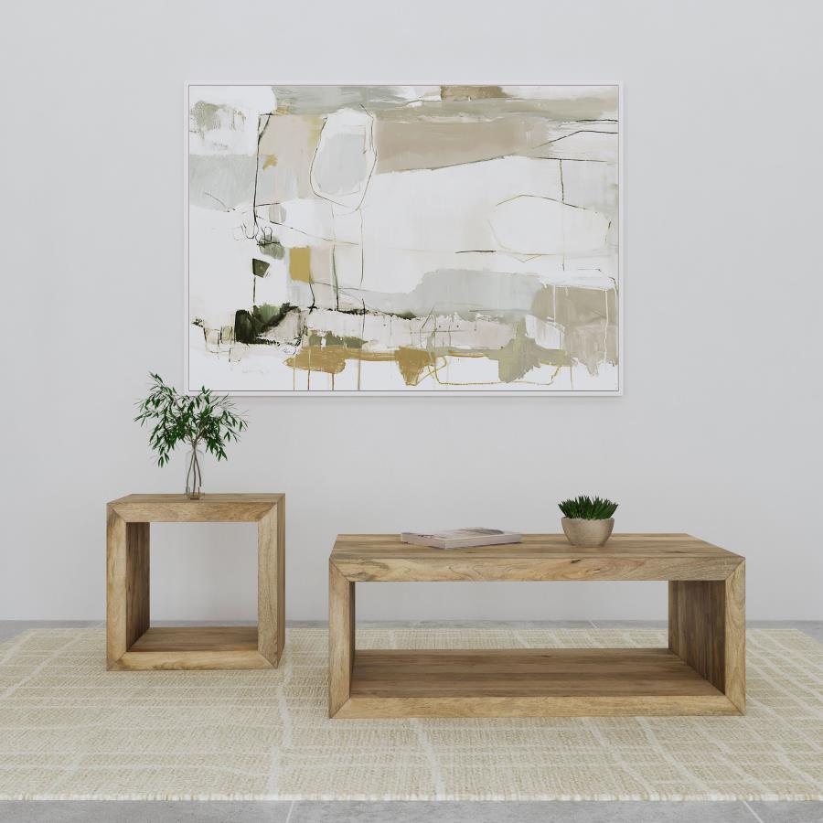 Benton 2-piece Solid Mango Coffee and End Table Set Natural - 704838-S2