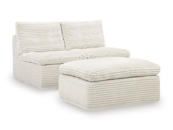 Fannin Armless Chair with Ottoman - PC8430431