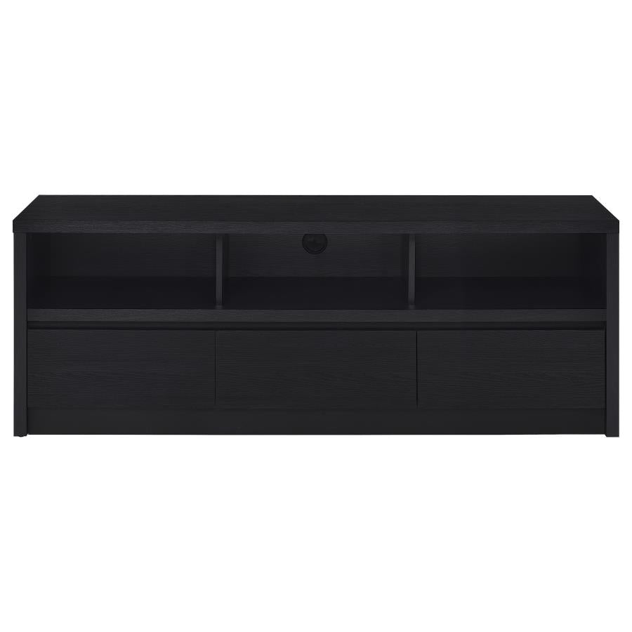 Rutland 59-inch 3-drawer TV Stand Media Console Black - 705802