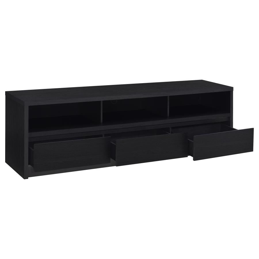 Rutland 78-inch 3-drawer TV Stand Media Console Black - 705803