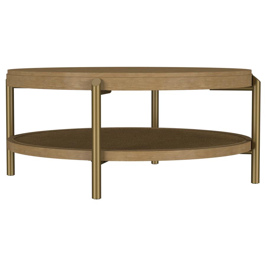Arini 2-piece Round Coffee and End Table Set Sand Wash - 706188-S2