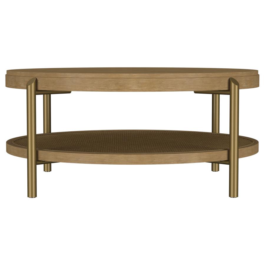 Arini 2-piece Round Coffee and End Table Set Sand Wash - 706188-S2