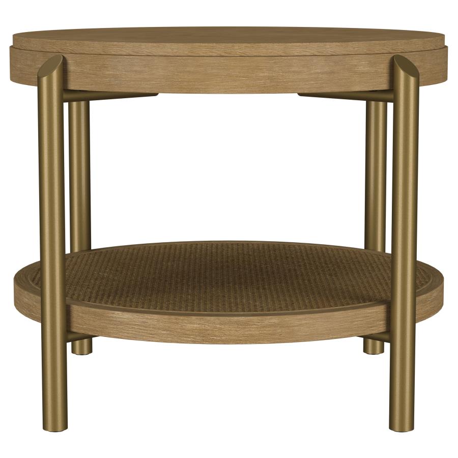 Arini 3-piece Round Coffee and End Table Set Sand Wash - 706188-S3