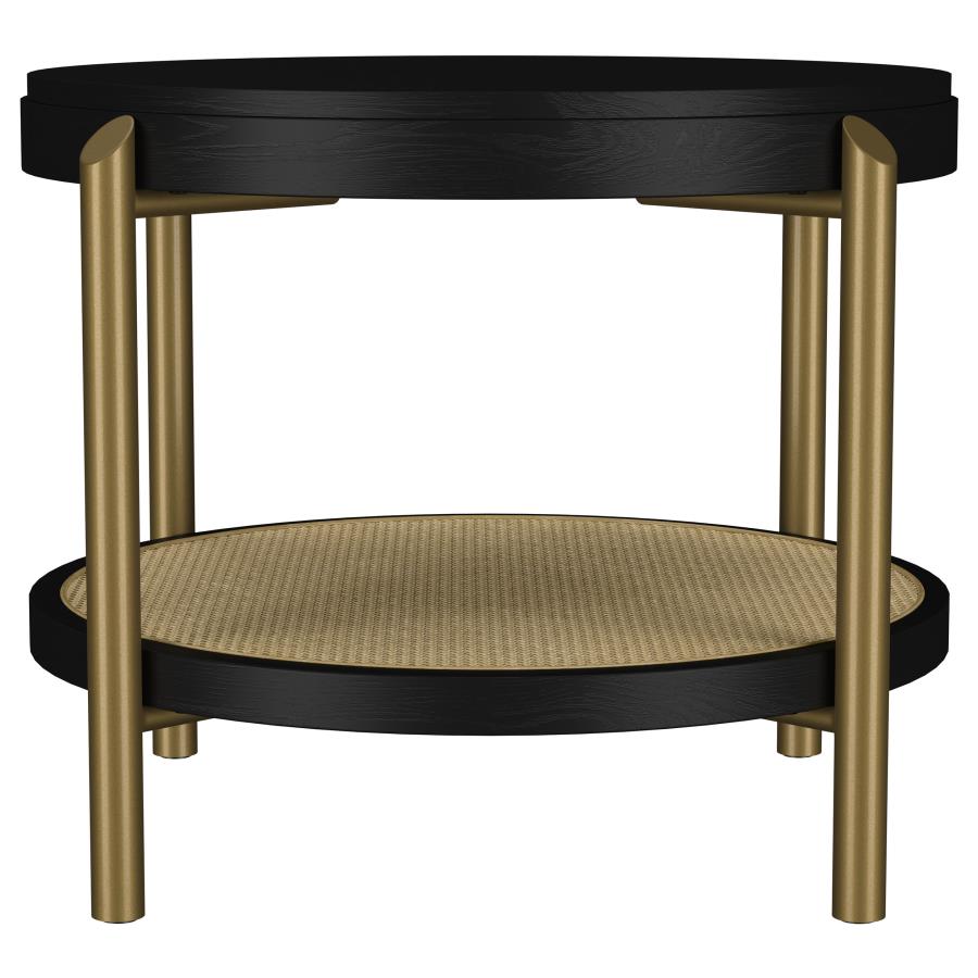 Arini 2-piece Round Coffee and End Table Set Black - 706198-S2